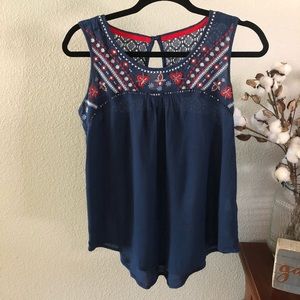Xhiliration Red White and Blue Tank